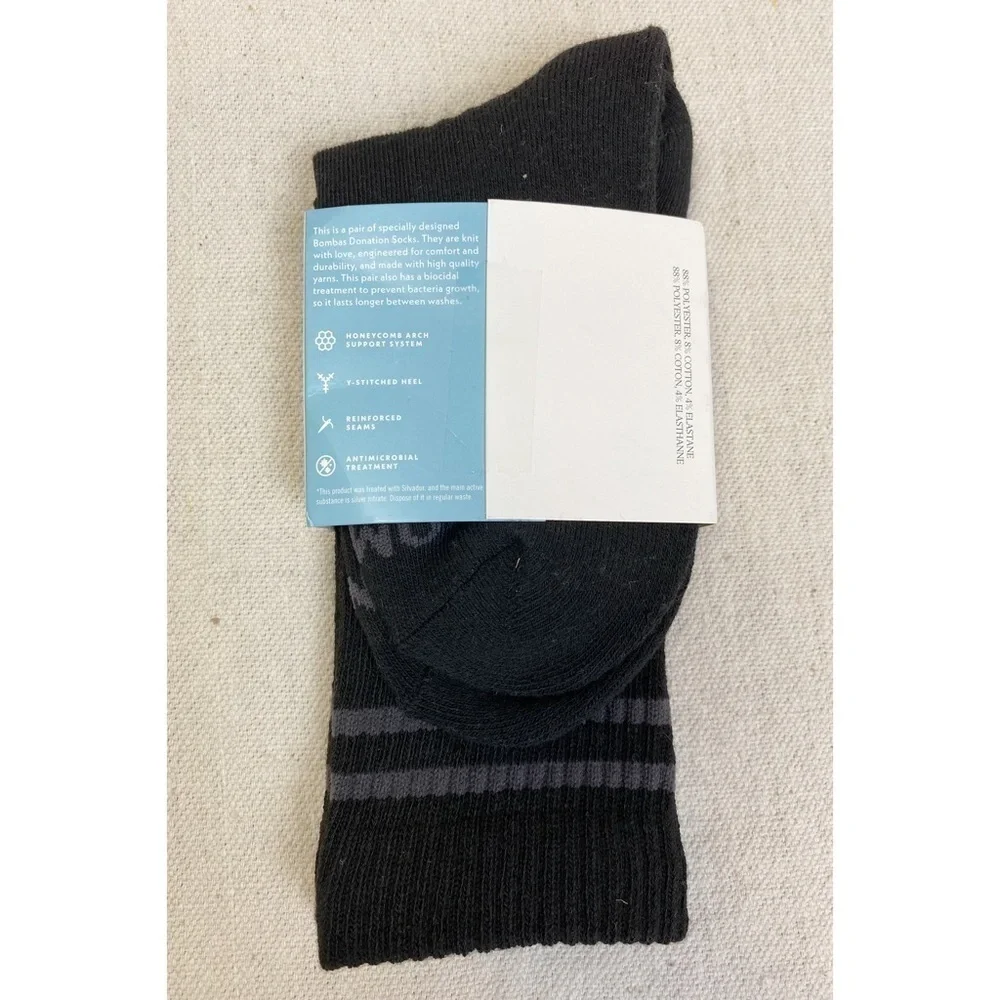 Bombas NWT Black Crew Socks Size Small